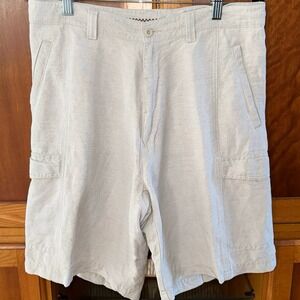 Cubavera Men’s Linen Blend Shorts Size 32